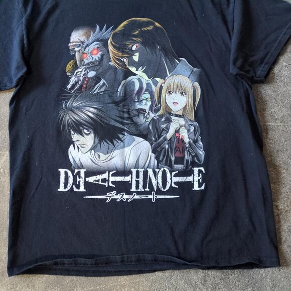 Death Note T Shirt Mens L Black Anime Ripple Junction Y2K Graphic Short Sleeve - Picture 3 of 8